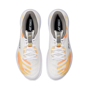 Yonex Cascade Accel 2026 Badminton Shoes Unisex - White/Orange Badminton Shoes Yonex