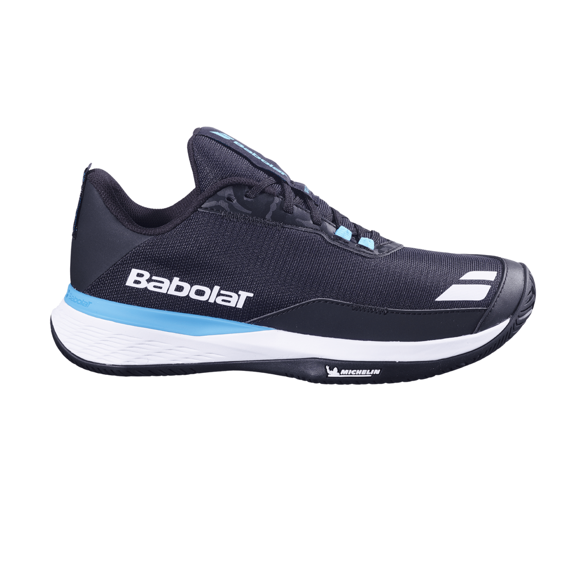 Babolat SFX Evo All Court Men’s Tennis Shoes, Black/Blue, front view