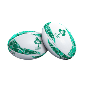 Gilbert Ireland Country Supporter Rugby Ball - Size 5 - White/Green