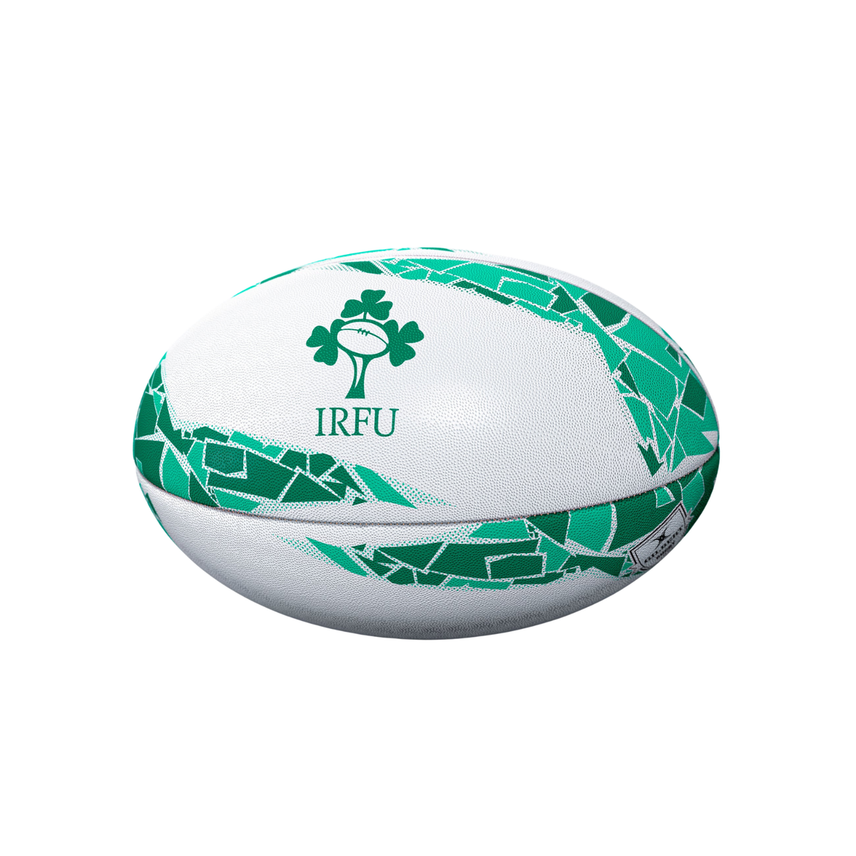 Gilbert Ireland Country Supporter Rugby Ball - Size 5 - White/Green Rugby Ball Gilbert