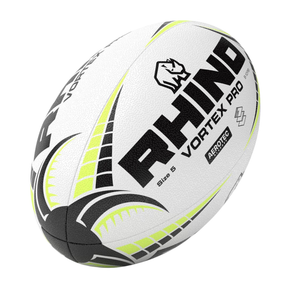 Rhino Vortex Pro match rugby ball, front view