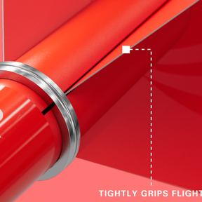 Target Pro Grip dart shafts, short, red, alternative view