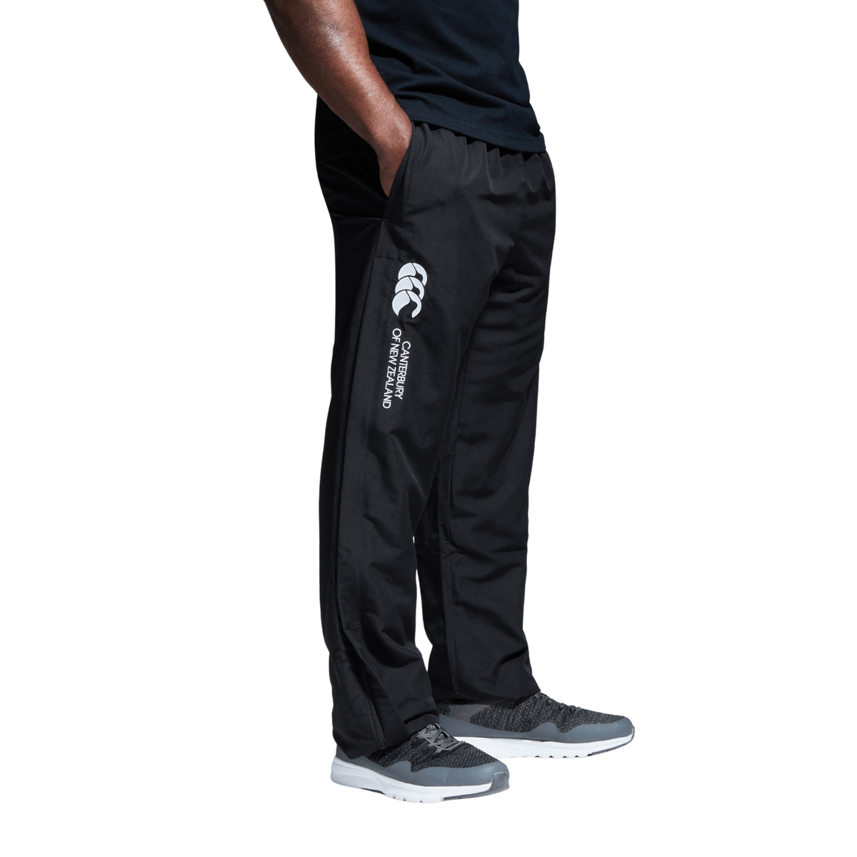 Canterbury Tapered Open Hem Stadium Pant - Black Trackpants Canterbury