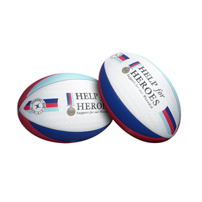 Gilbert Help For Heroes Club Supporter Rugby Ball - Size 5 - White
