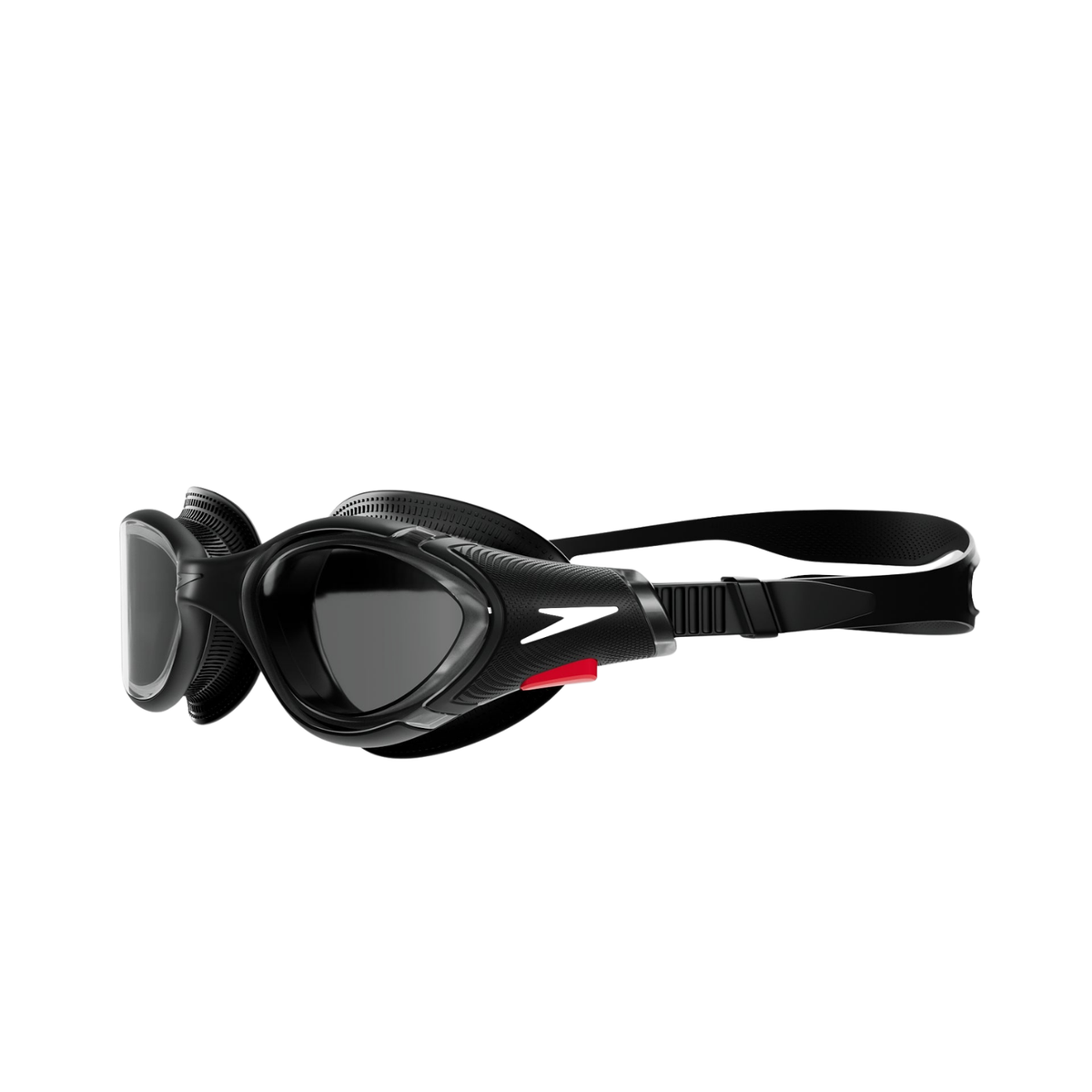 Speedo Biofuse 2.0 swimming goggles, Black/Smoke, front view
