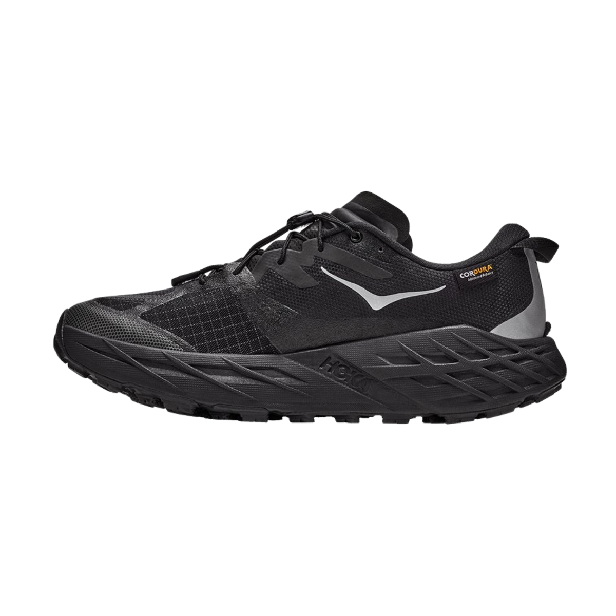 Hoka Speedgoat 7 GTX Trail Shoe Men, Black/Carbon Black, back view