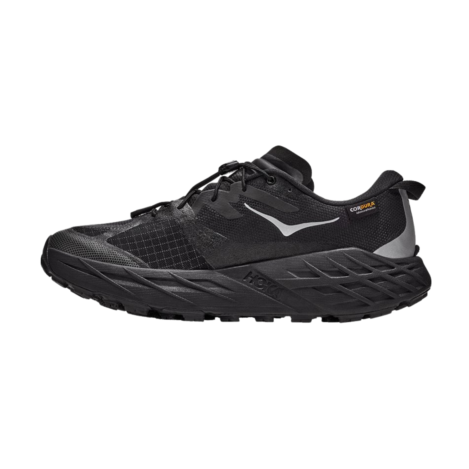 Hoka Speedgoat 7 GTX Trail Shoe Men, Black/Carbon Black, back view