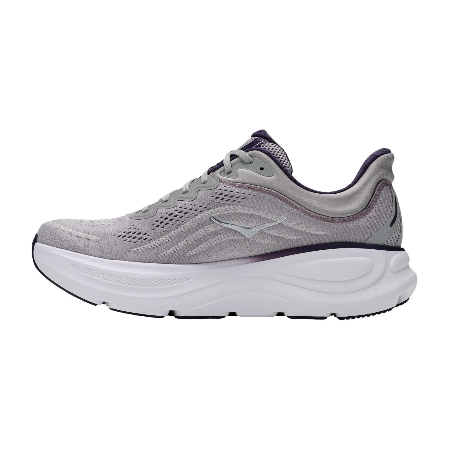 Hoka Bondi 9 Running Shoe Men, Stellar Grey/Squid Ink, back view