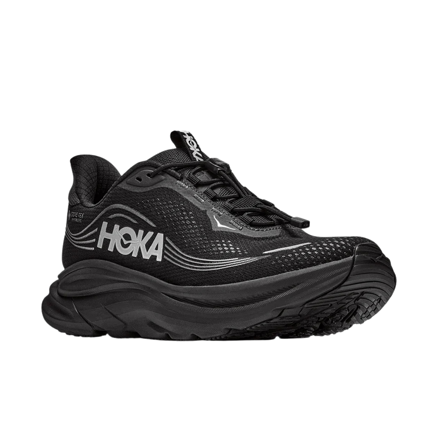 Hoka Clifton 11 GTX Trail Shoe Men, Black/Black, side view