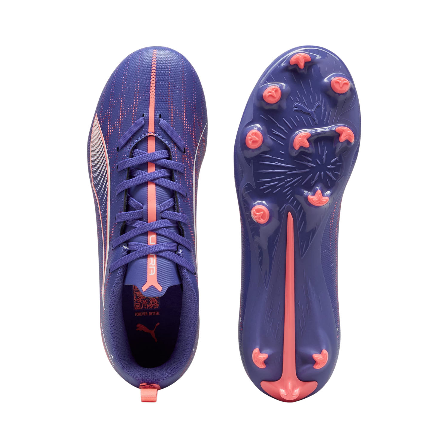 Puma Ultra 5 Play FG/AG Junior Football Boots, Lapis Lazuli Purple, side view