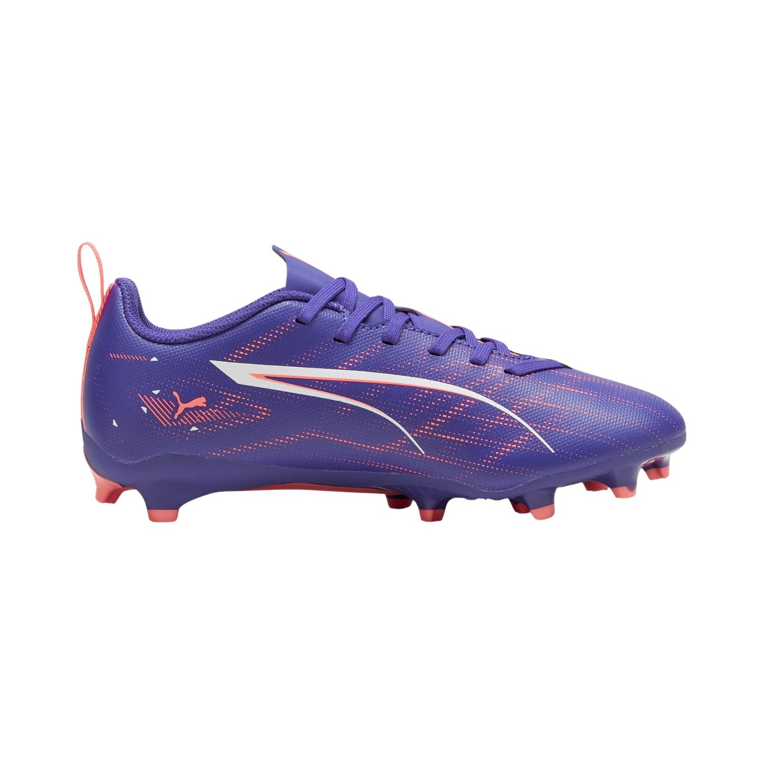 Puma Ultra 5 Play FG/AG Junior Football Boots, Lapis Lazuli Purple, back view
