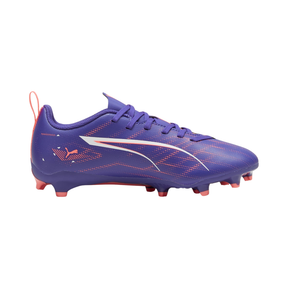 Puma Ultra 5 Play FG/AG Junior Football Boots, Lapis Lazuli Purple, back view