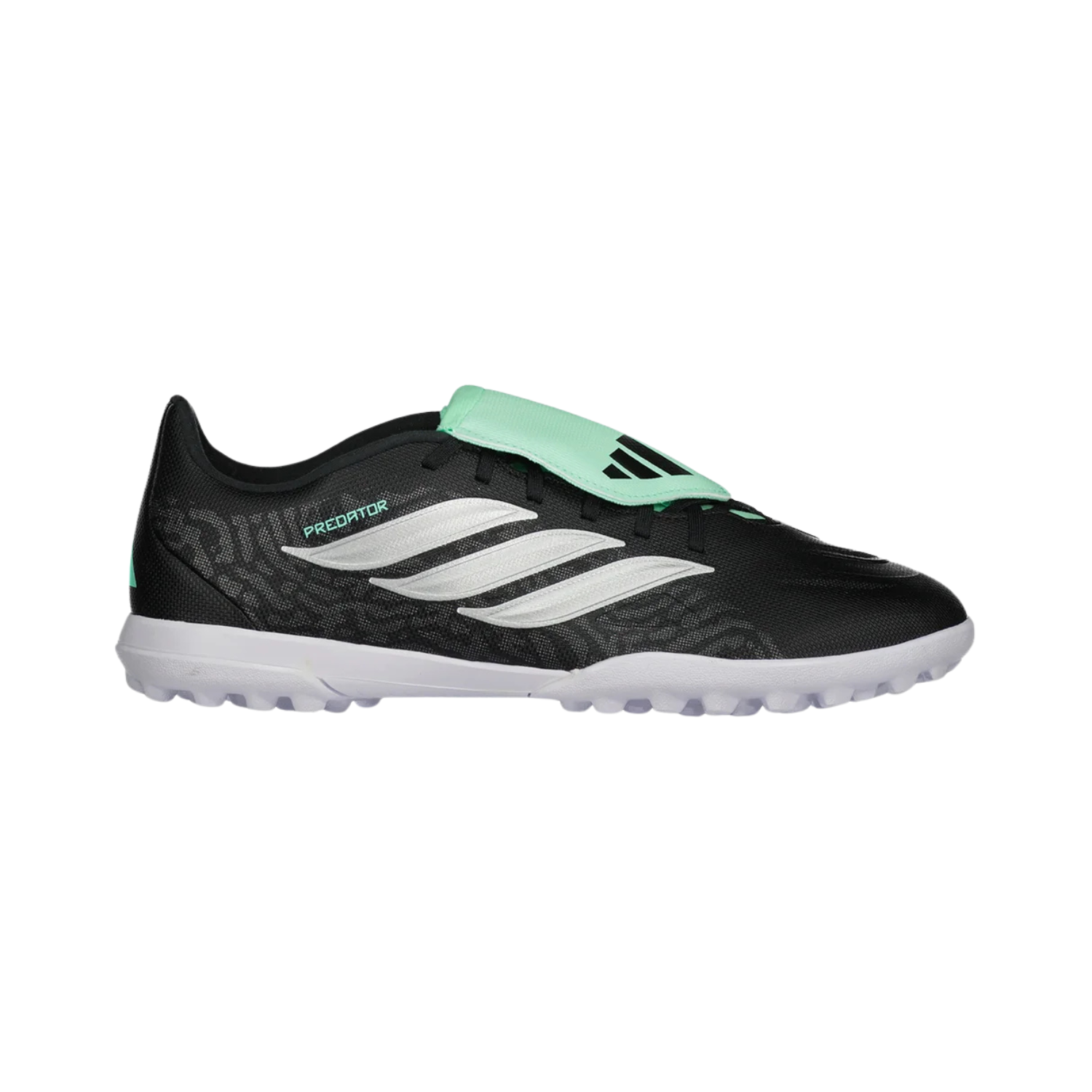Adidas Predator Club FT Turf Football Shoes - Black/Silver/Mint (IH2114) Black Silver Mint Football Boots Adidas