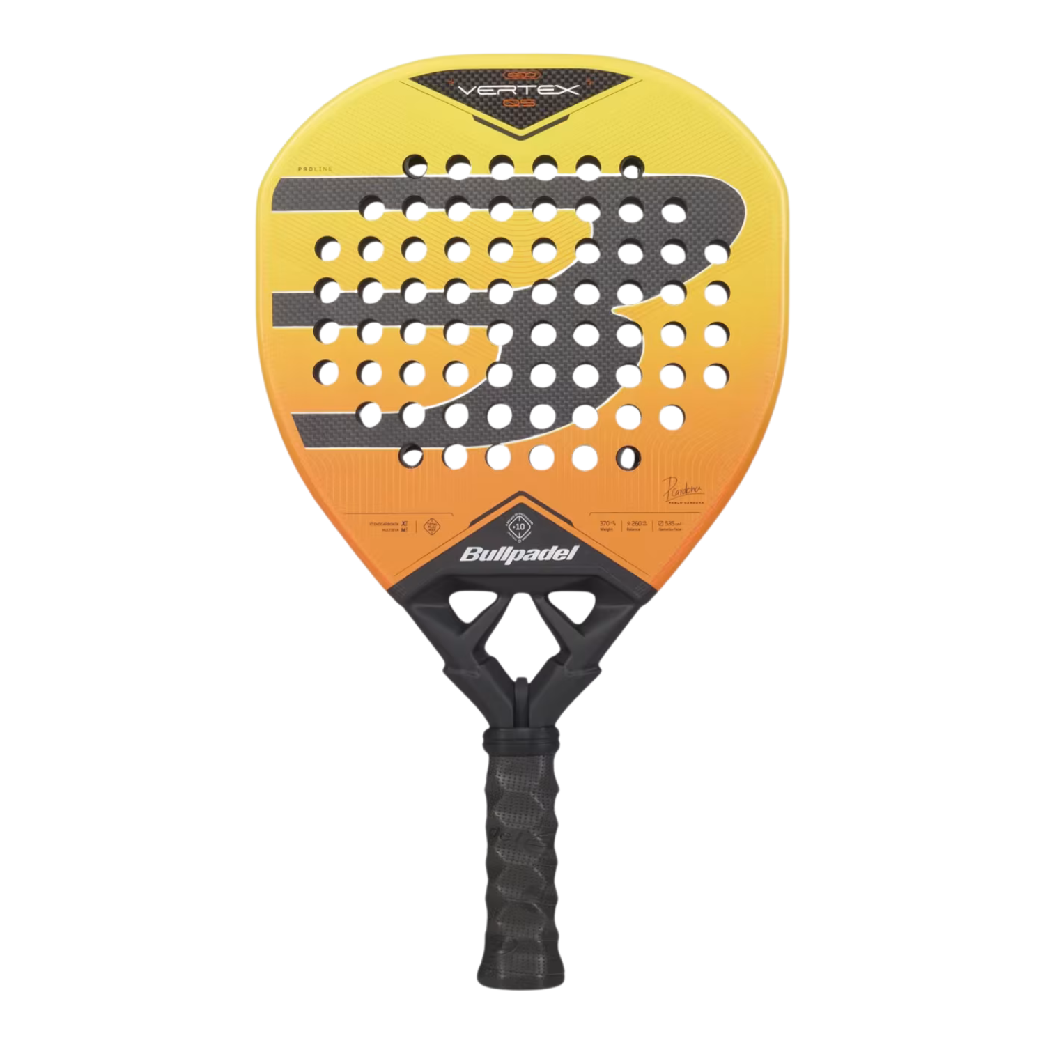 Bullpadel Vertex 05 GEO 27 Padel Racket, Yellow, front view