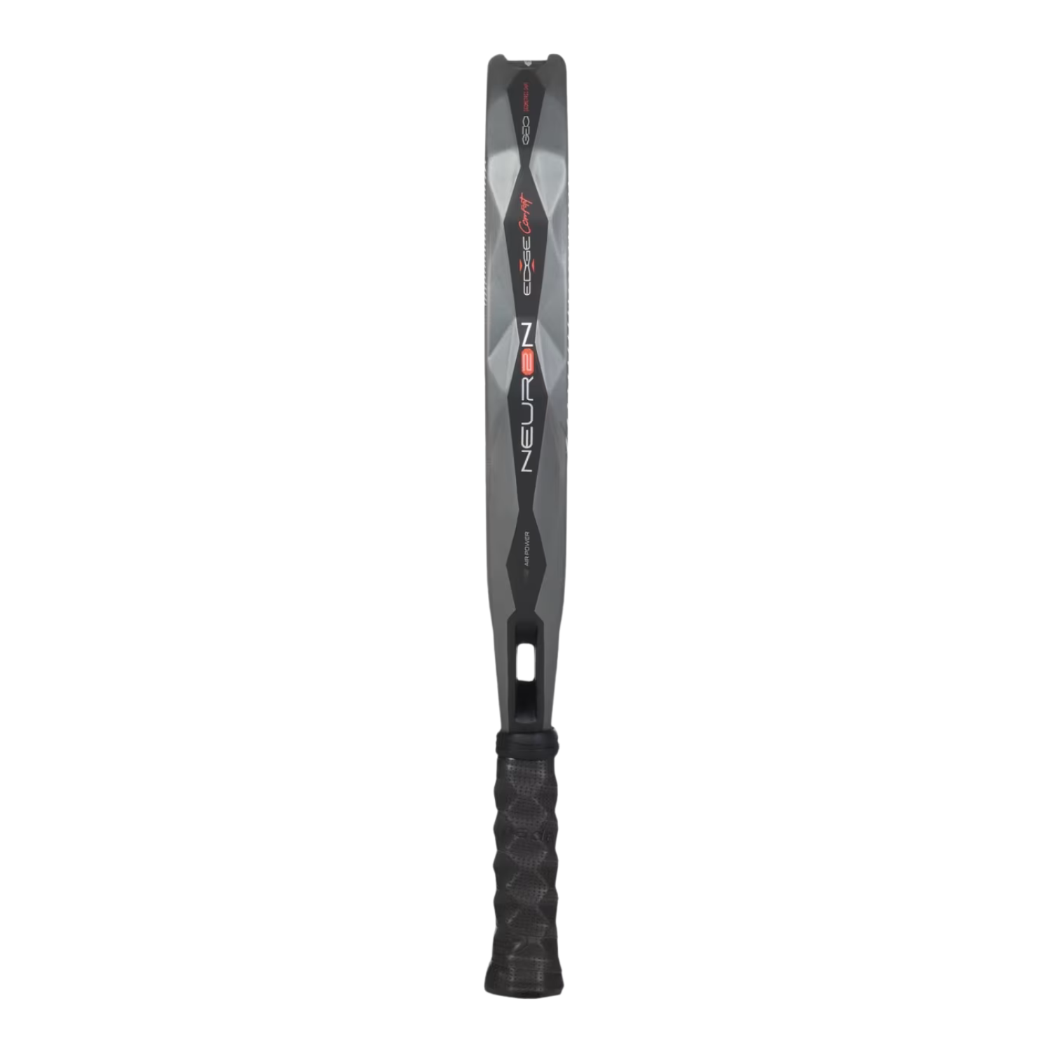 Bullpadel Neuron 02 CMF 27 Padel Racket, Grey, side view