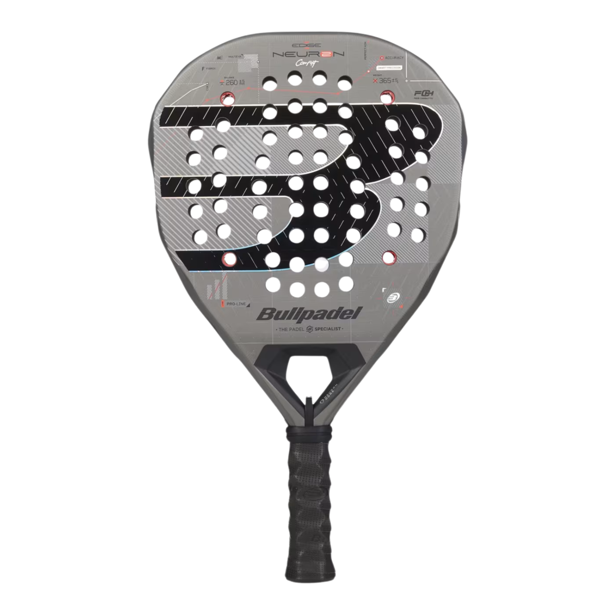 Bullpadel Neuron 02 CMF 27 Padel Racket - Grey