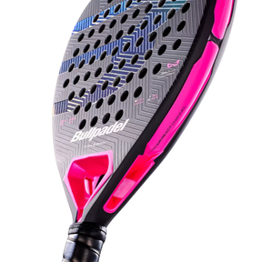 Bullpadel Wonder 27 Padel Racket, Black, close-up detail