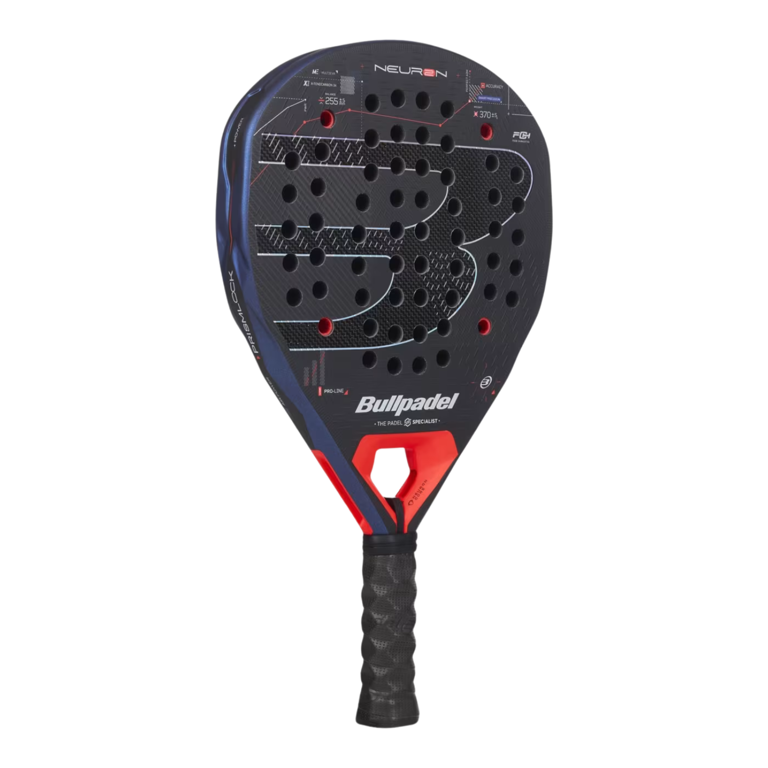 Bullpadel Neuron 27 Padel Racket, Navy Blue, detail view