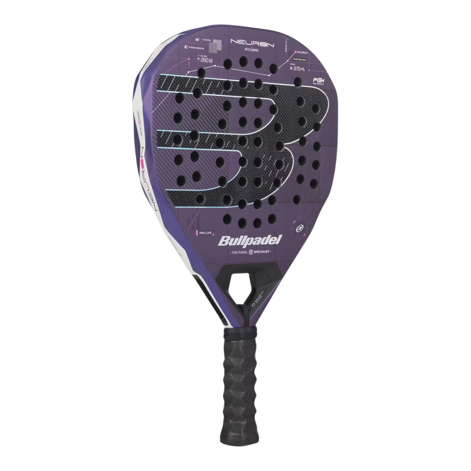 Bullpadel Neuron 02 Edge 27 Padel Racket - Purple