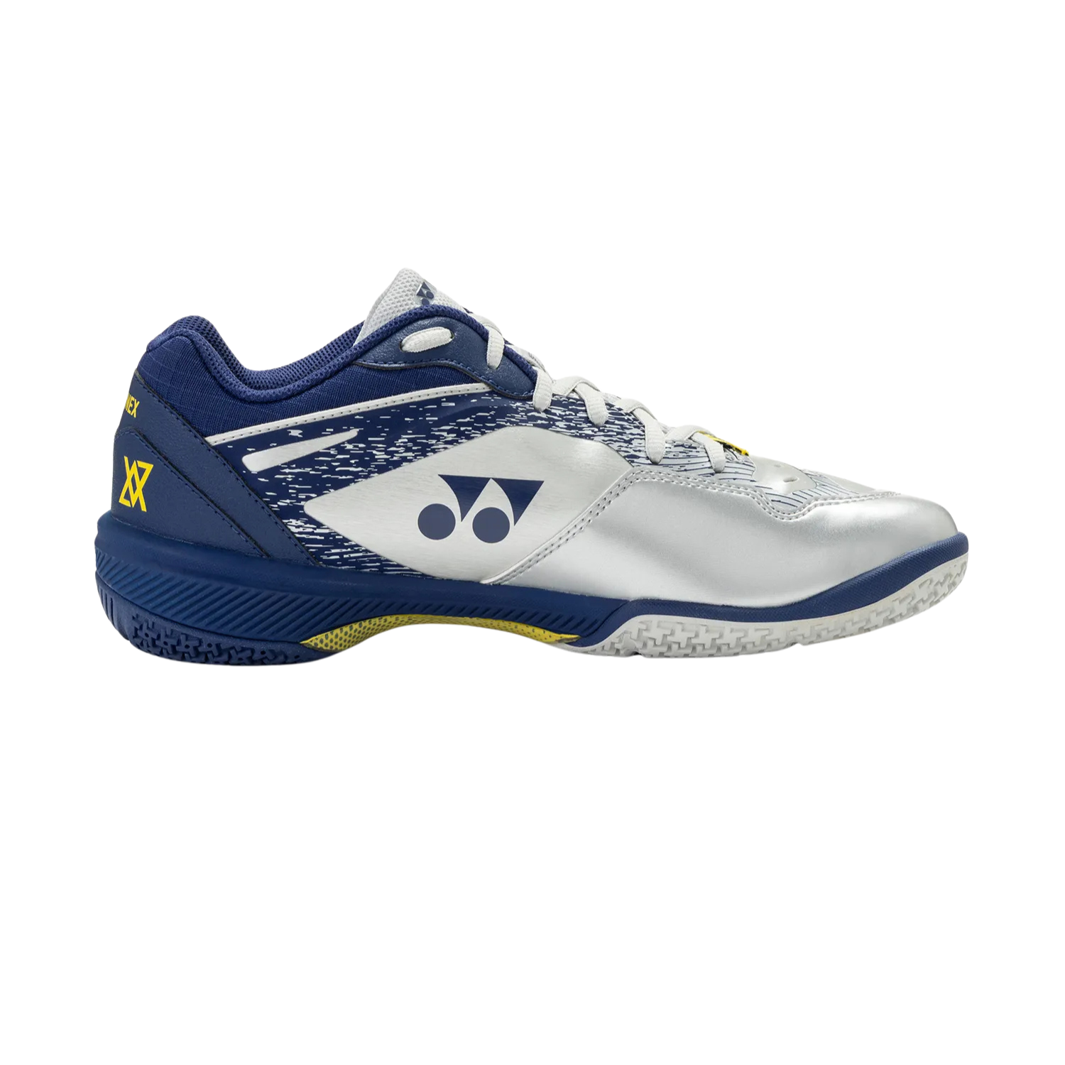 Yonex Power Cushion 65Z4 VA Badminton Shoe Women, Silver/Navy, back view