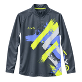 AIXO Eighties Capsule Unisex 1/4 Zip Midlayer - Storm Storm Clothing Aixo