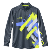 AIXO Eighties Capsule Unisex 1/4 Zip Midlayer - Storm Storm Clothing Aixo