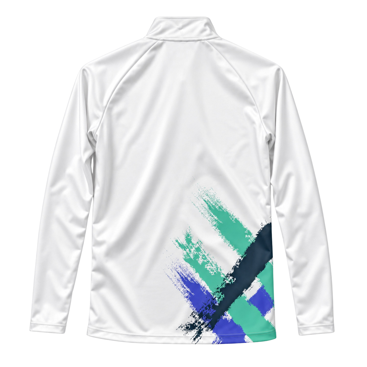 AIXO Eighties Capsule Unisex 1/4 Zip Midlayer - White Clothing Aixo