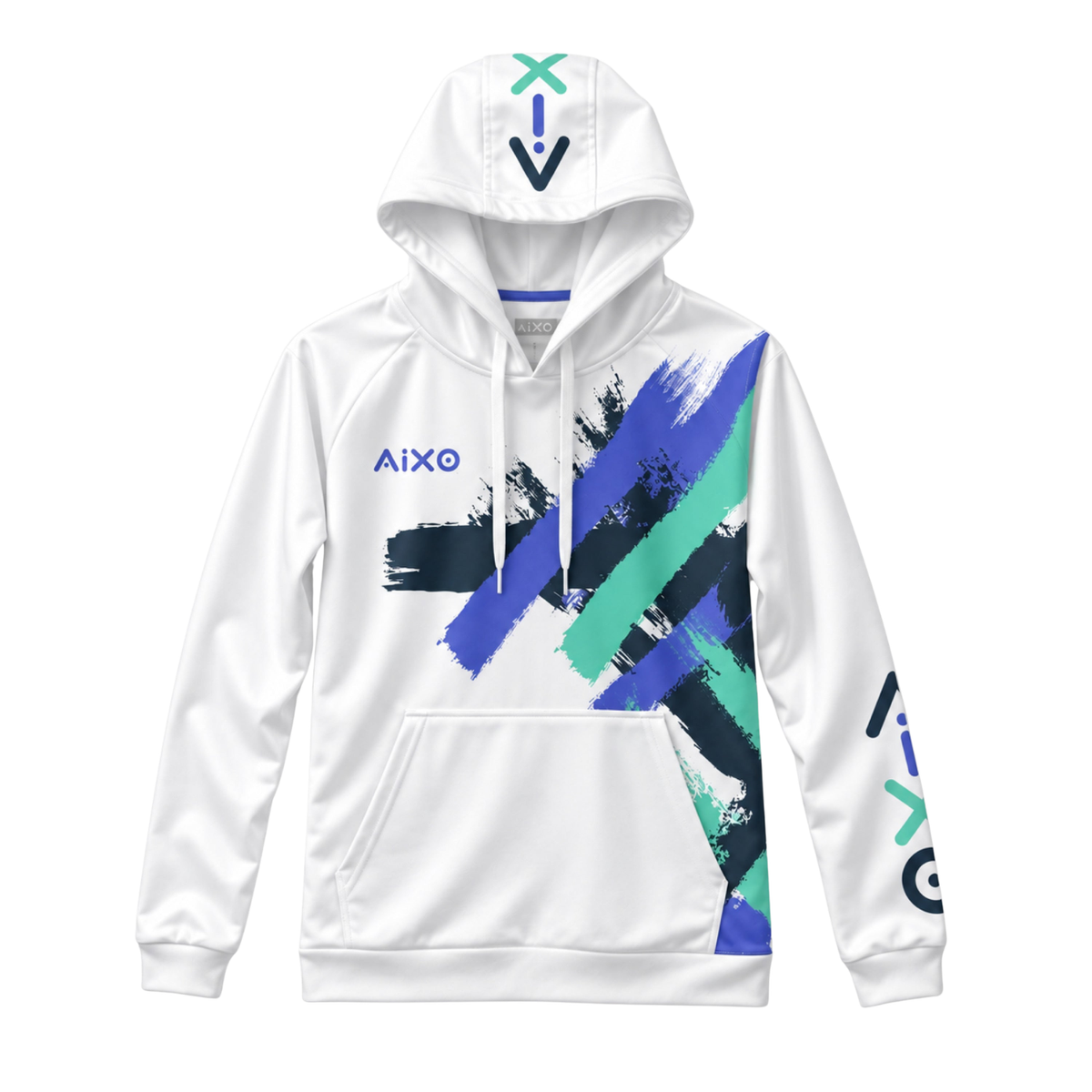 AIXO Eighties Capsule Unisex Hood - White White Clothing Aixo