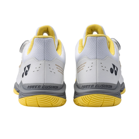 Yonex Power Cushion 88 Dial Badminton Shoe Unisex - White/Yellow Badminton Shoes Yonex