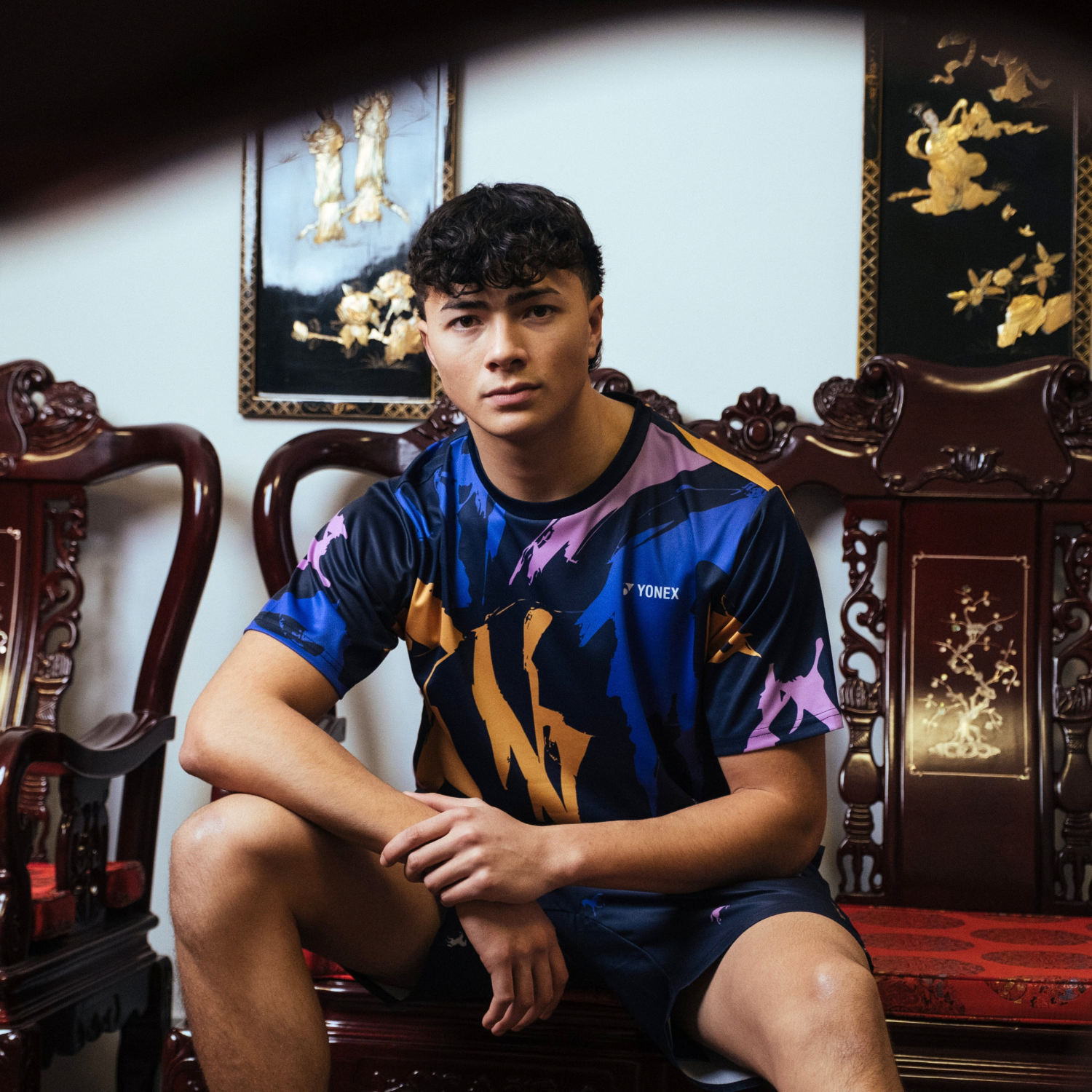 Yonex CNY 2026 Training Top Men - Celestial Momentum (Celestial Purple) Clothing Yonex