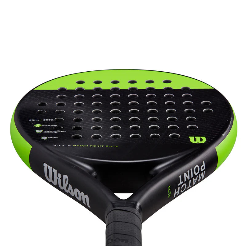 Wilson Match Point Elite WR079911U Padel Racket (Black/Green)