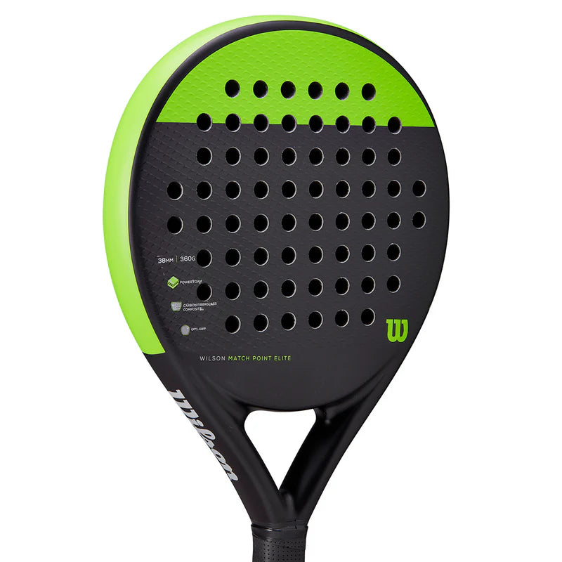 Wilson Match Point Elite WR079911U Padel Racket (Black/Green)