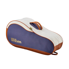 Wilson Heritage V2 6 Racket Bag - Cream/Navy Luggage Wilson