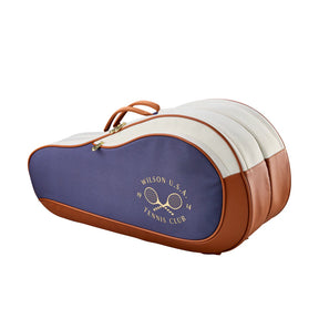 Wilson Heritage V2 6 Racket Bag - Cream/Navy Cream Navy 6 Rackets Luggage Wilson