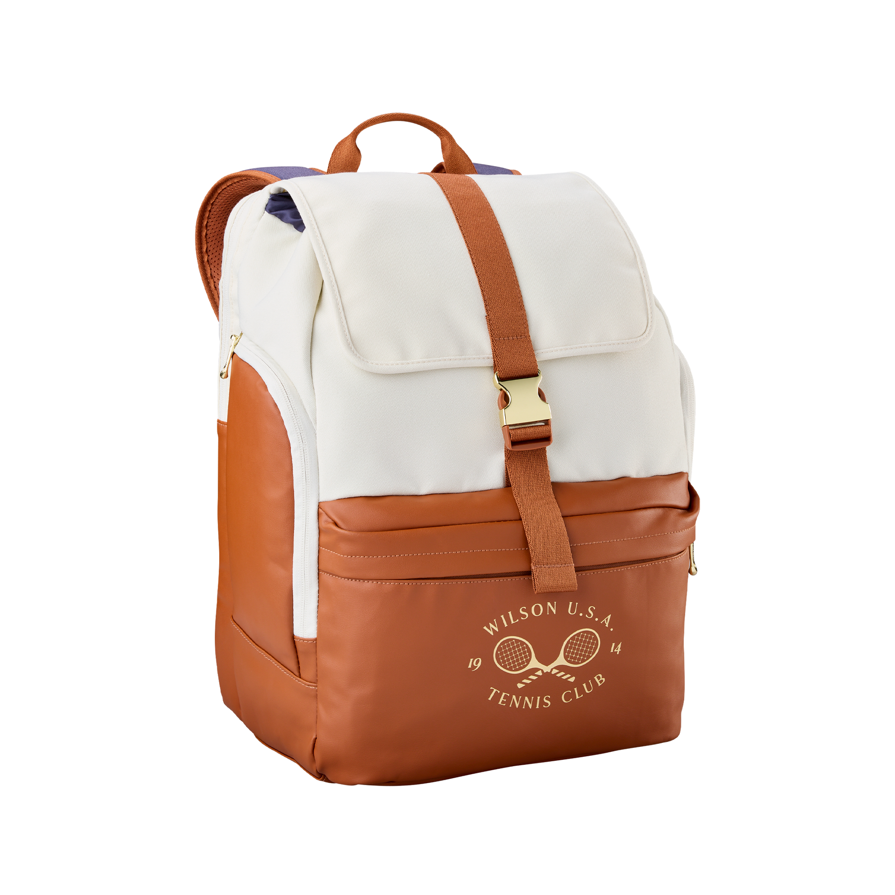 Wilson Heritage V2 Tennis Backpack - Cream/Bronze Cream Bronze Backpack Luggage Wilson