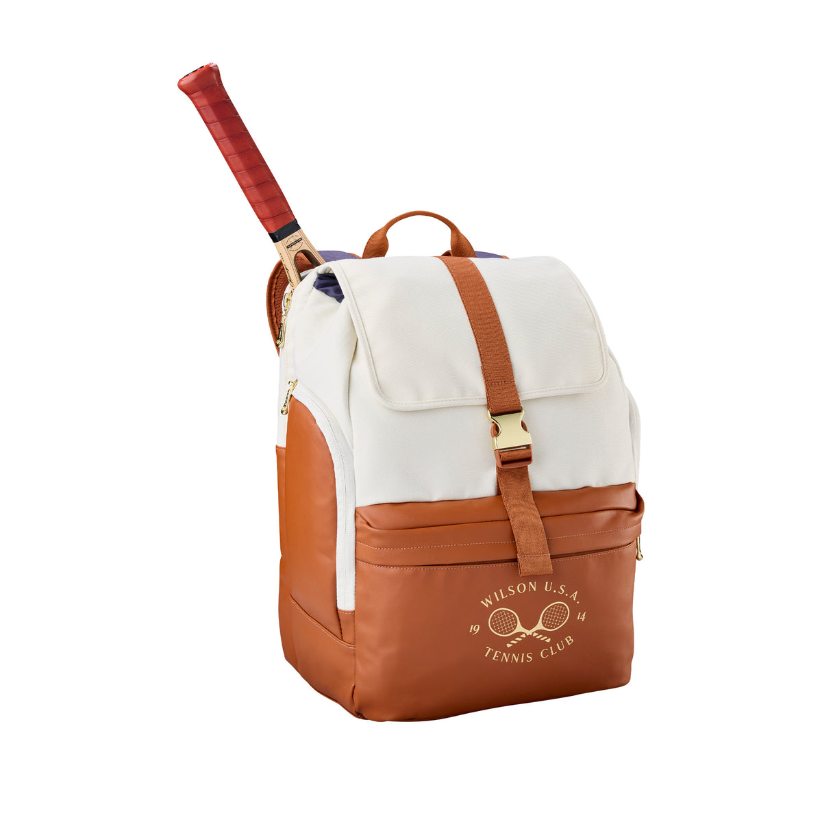 Wilson Heritage V2 Tennis Backpack - Cream/Bronze Luggage Wilson