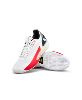 Wilson Rush Tour 5 Tennis Shoe Men - White/Red Tennis Shoes Wilson