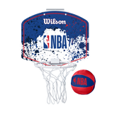 Wilson NBA Team Mini Basketball Hoop, Blue/Red, back view