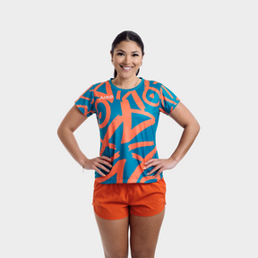 Aixo Tagged Womens T Shirt Teal