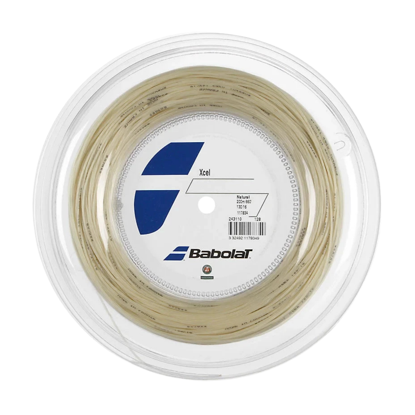 Babolat Xcel 1.30mm Tennis String Reel (200m) 1.30mm 200m NATURAL String (Reel) Babolat