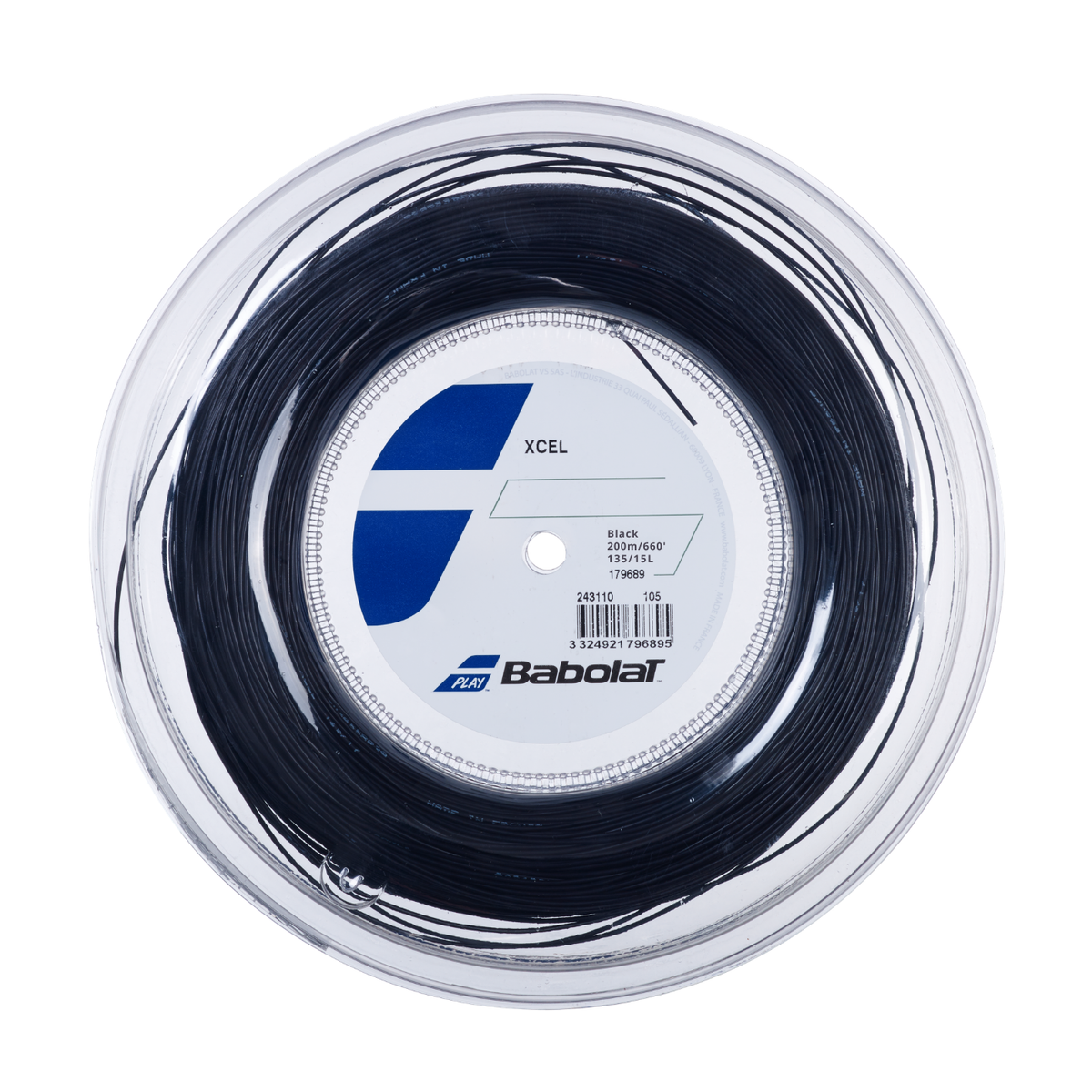 Babolat Xcel 1.35mm Tennis String Reel (200m) 200m Reel BLACK String (Reel) Babolat