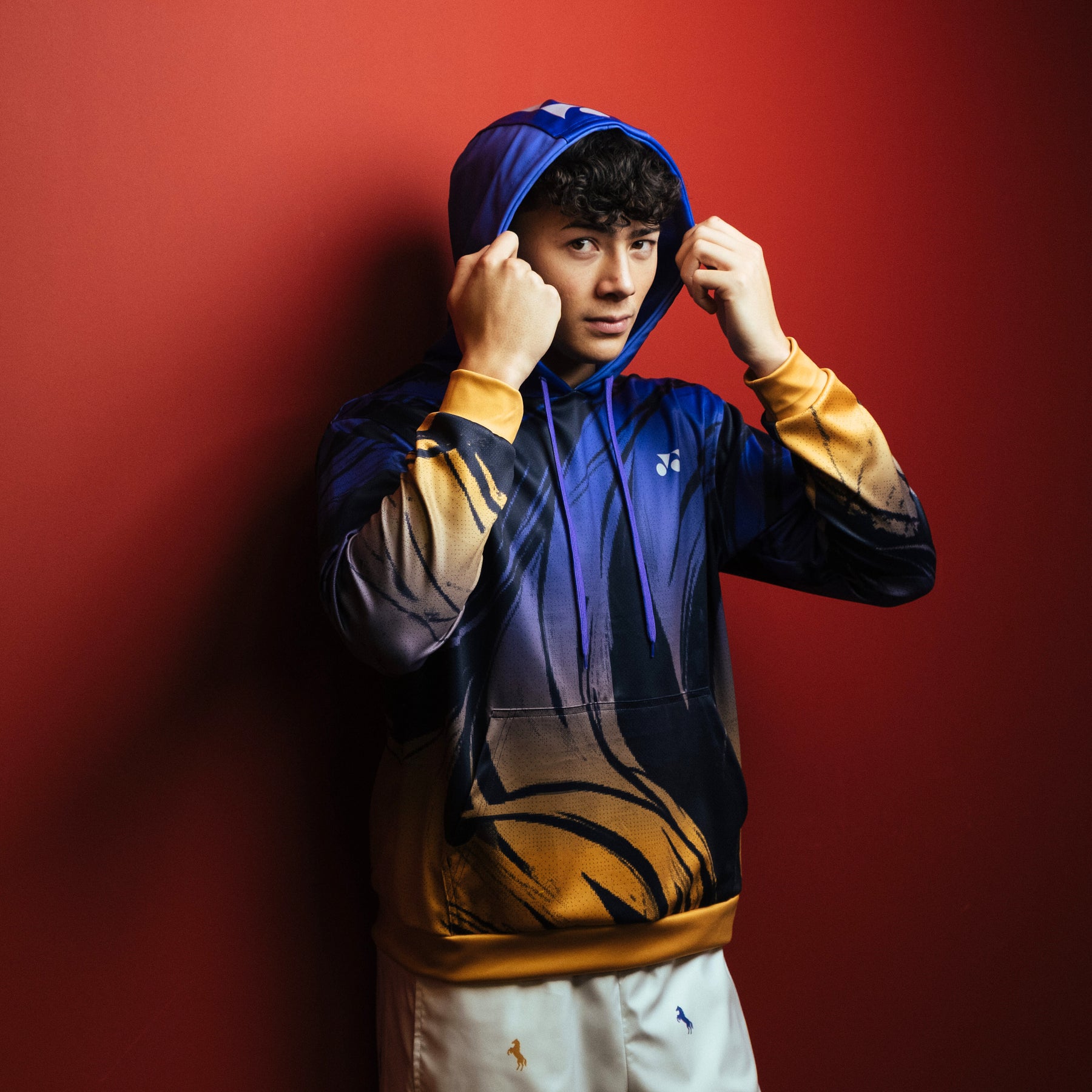 Pre-Order Yonex Imperial Charge – Unisex Overhead Hoodie (Celestial Purple / Pale Gold) Yonex CNY2026 Hood Sweat B Unisex Clothing Yonex