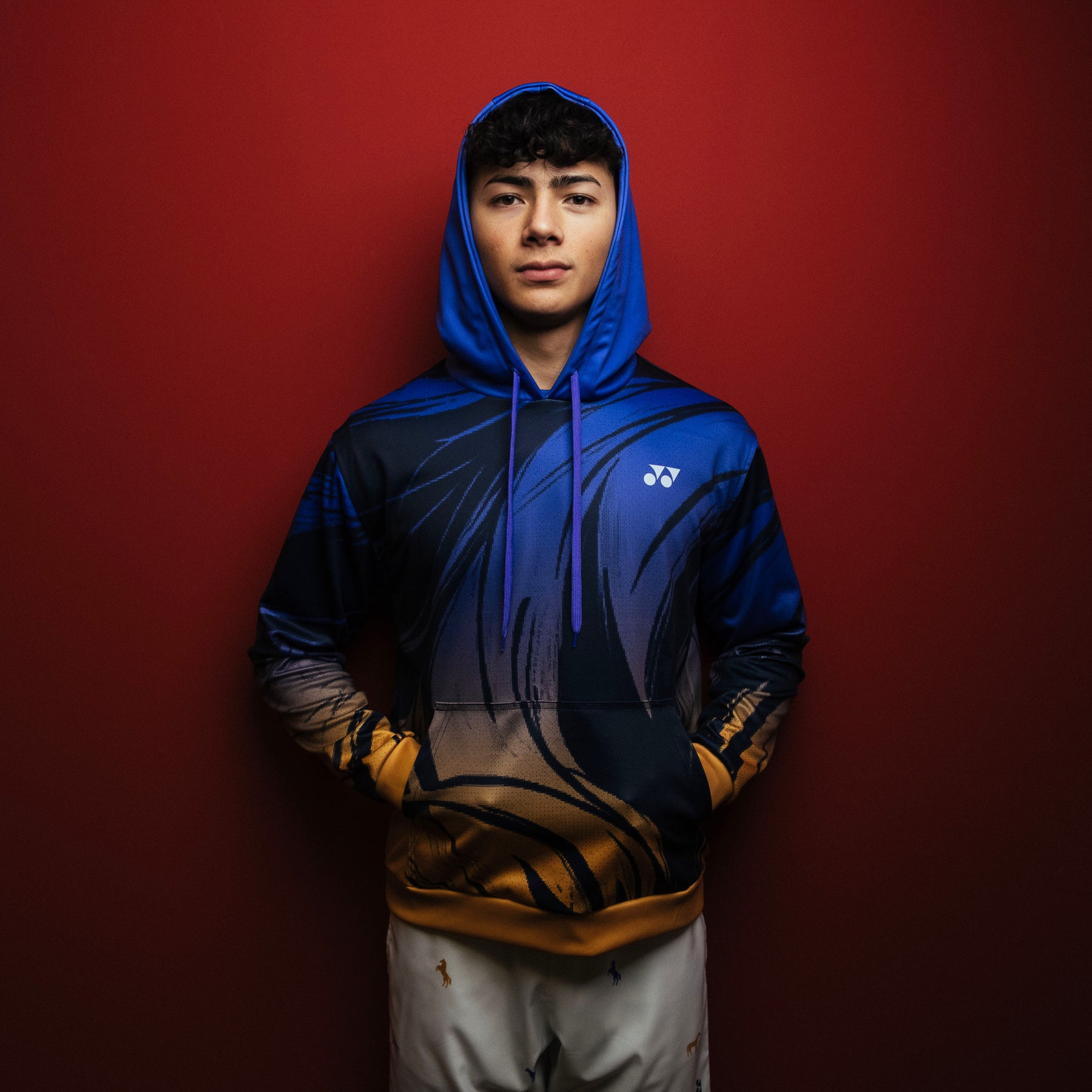 Pre-Order Yonex Imperial Charge – Unisex Overhead Hoodie (Celestial Purple / Pale Gold) Yonex CNY2026 Hood Sweat B Unisex Clothing Yonex