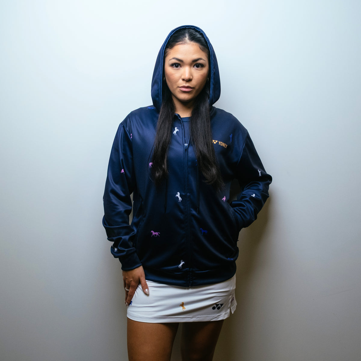 Pre-Order Yonex Night Rider – Unisex Zip Hoodie (Ink Blue) Yonex CNY2026 Zip Hood Sweat A Unisex Ink Blue Clothing Yonex