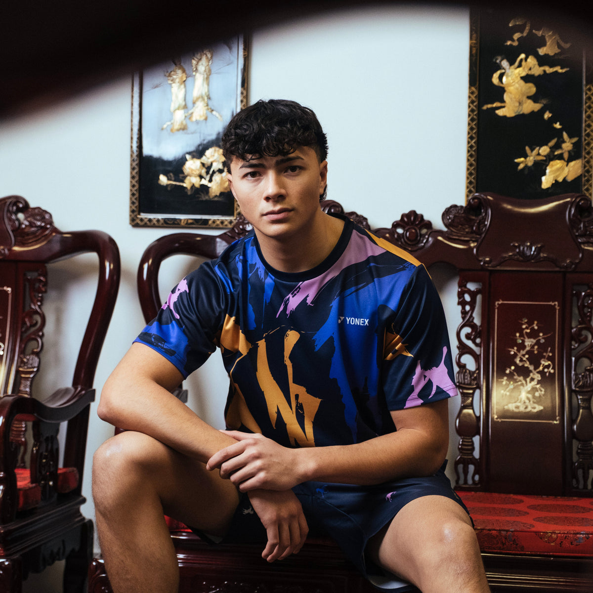 Pre-Order Yonex Storm Runner Celestial Momentum – Men’s Performance Shirt (Celestial Purple) Yonex CNY2026 TT D Men Clothing Yonex