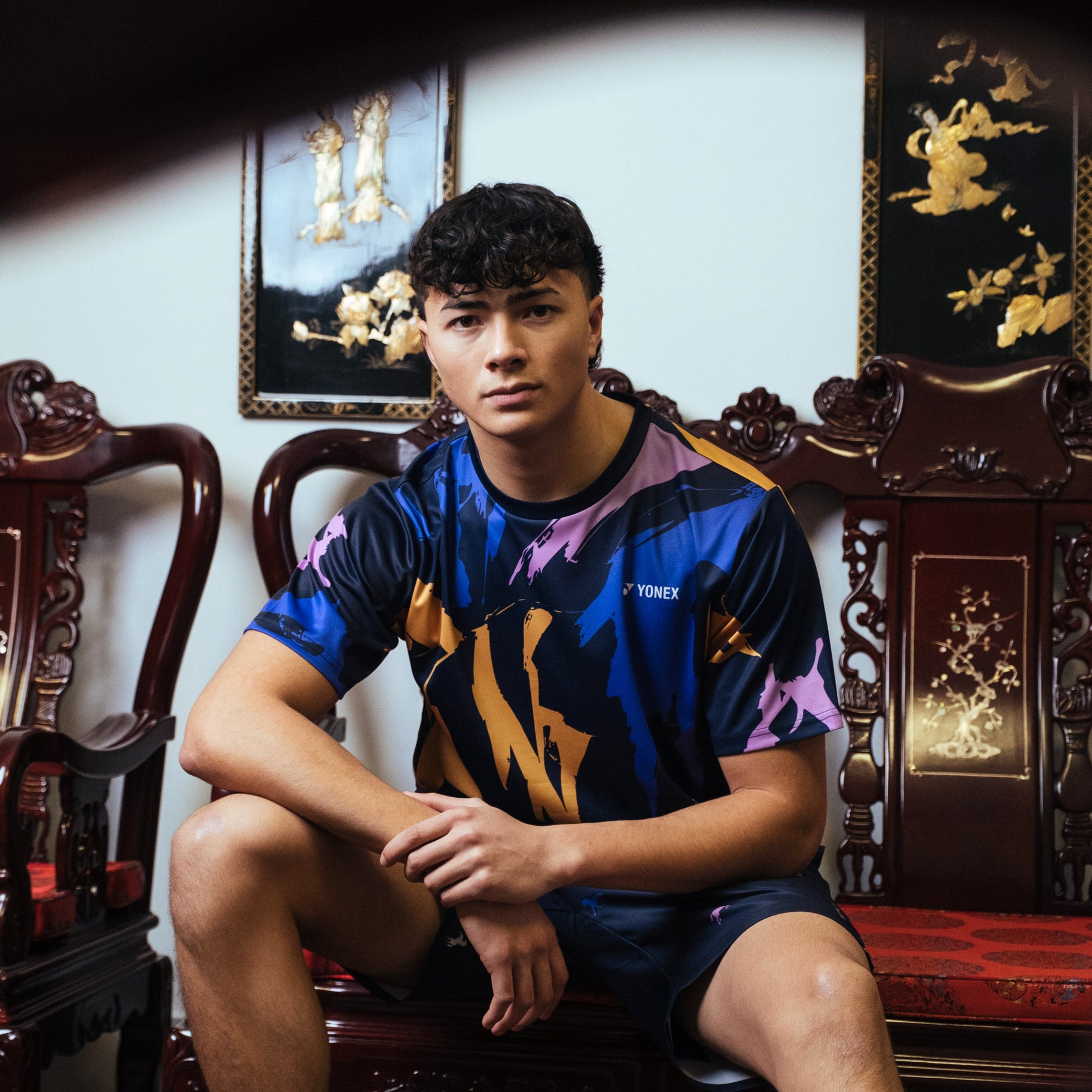 Pre-Order Yonex Storm Runner Celestial Momentum – Men’s Performance Shirt (Celestial Purple) Yonex CNY2026 TT D Men Clothing Yonex