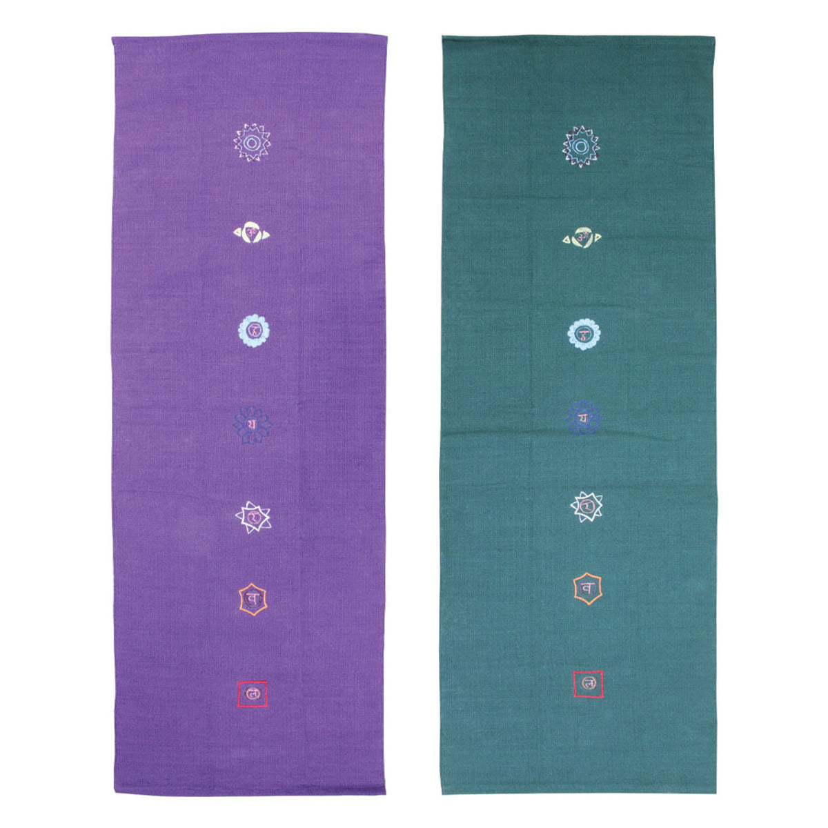 Yoga-Mad Cotton Yoga Rug – Chakra Pattern