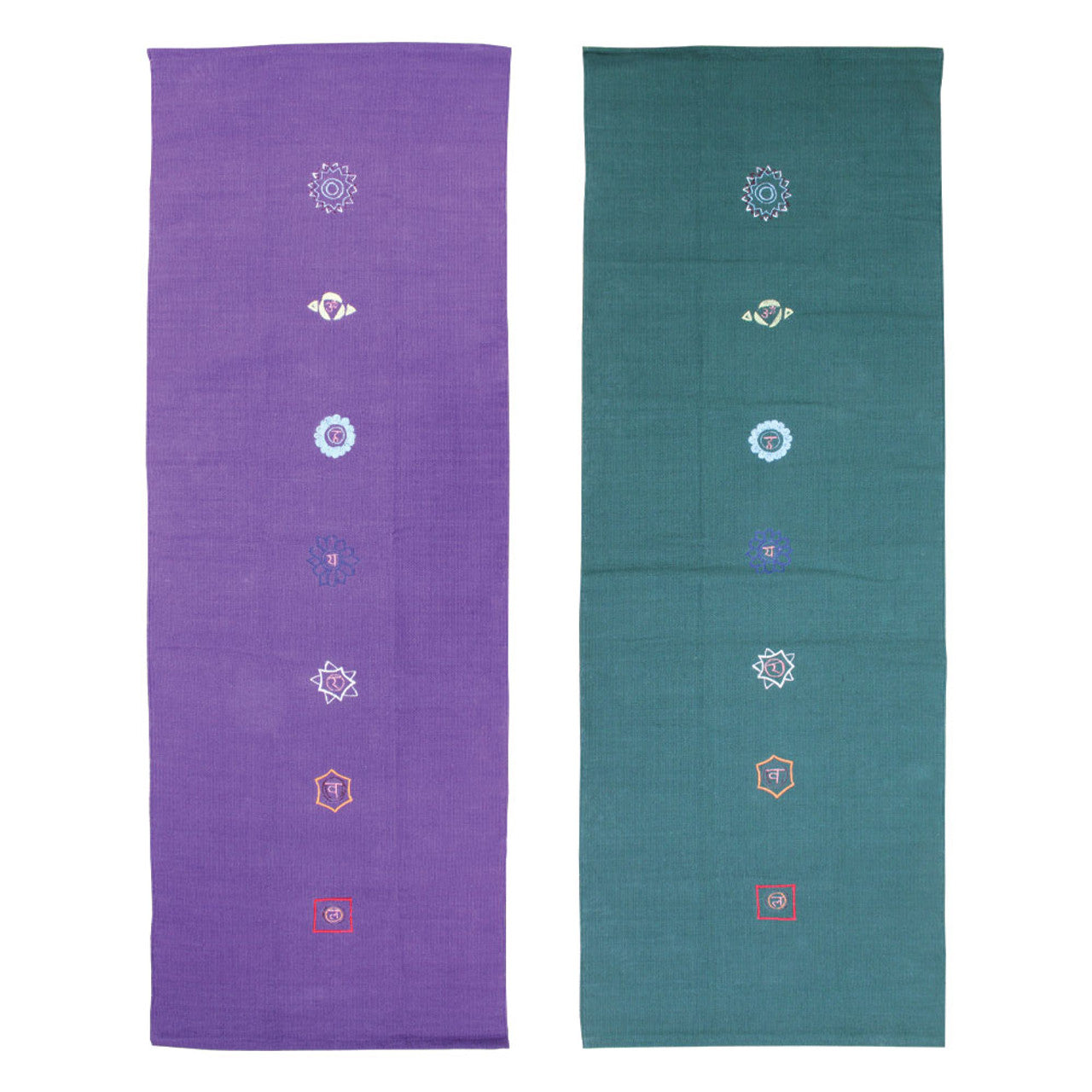 Yoga-Mad Cotton Yoga Rug – Chakra Pattern