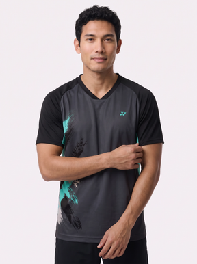 Yonex YTM13 V2 Men T-Shirt, Storm, front view