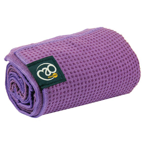 Grip Dot Yoga Towel Purple 183 cm (L) x 60 cm (W) Towels Fitness-Mad